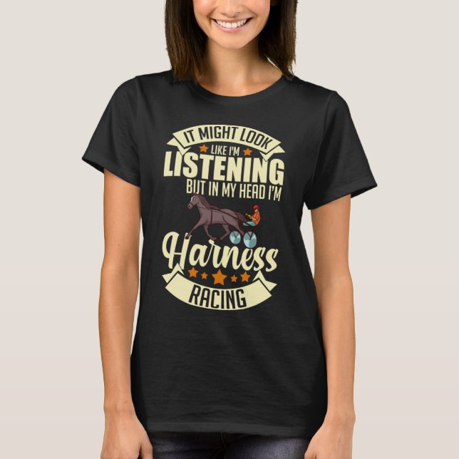 T-shirt Harnais Course Horse Course Course Course Racer Tr (Devant)