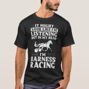 T-shirt Harnais Course Horse Course Course Course Racer Tr