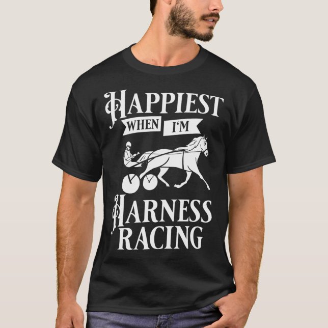 T-shirt Harness Racing Horse Race Track Racer Trotting Hor (Devant)