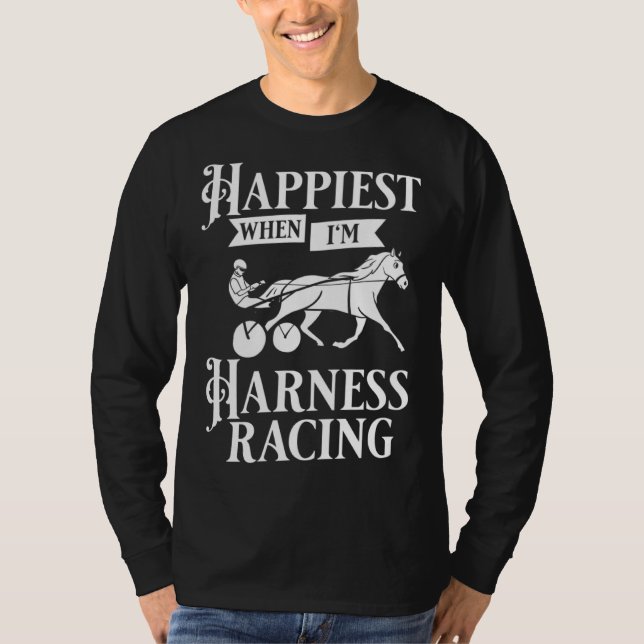 T-shirt Harness Racing Horse Race Track Racer Trotting Hor (Devant)