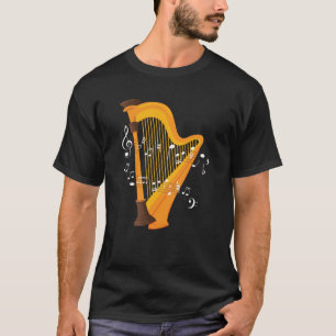 T-shirt Harp Music Notes Conception pour le Harp Musician
