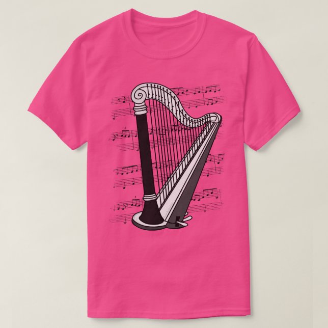 T-shirt Harp Player Harpist String Musicien (Design devant)