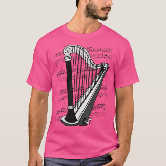 T-shirt Harp Player Harpist String Musicien