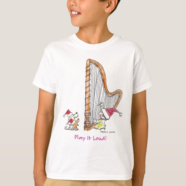T-shirt Harpe de Noël CH-004 (Devant)