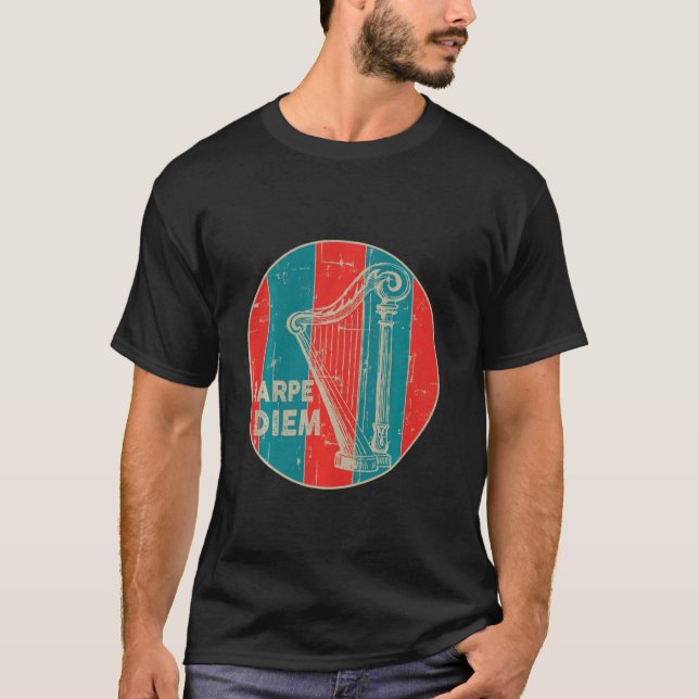 T-shirt Harpe Diem Harp Joueur Harper Harpist (Devant)