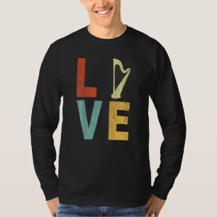 T-shirt Harpe Love Funny Harpe Player Harpist Orchestra Ré
