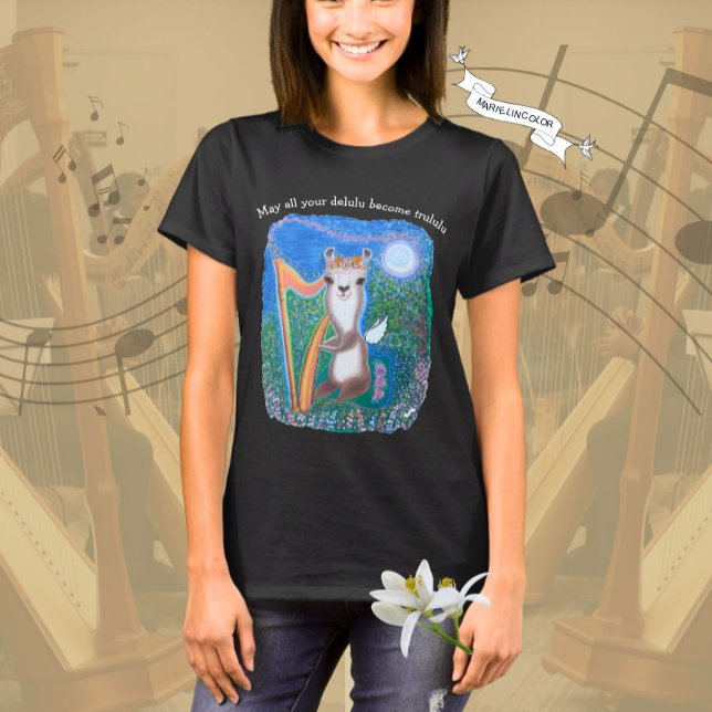 T-shirt Harpe Lune Delulu (Créateur téléchargé)