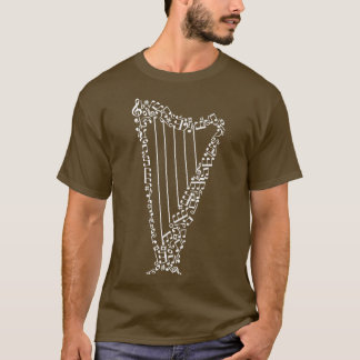 T-shirt Harpe Sheet Music1070