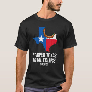 T-shirt Harper Texas Total Eclipse 2024 TX State Outline T