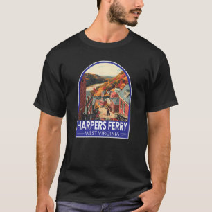 T-shirt Harpers Ferry Virginie occidentale Voyage Art Vint