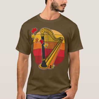 T-shirt Harpist automne automne automne Thanksgiving Strin