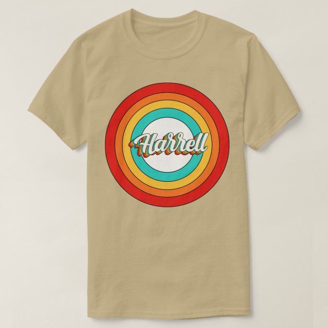 T-shirt Harrell Nom Shirt Vintage Harrell Circle (Design devant)