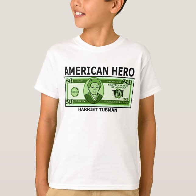 T-shirt Harriet Tubman sur billet de vingt dollars (Devant)