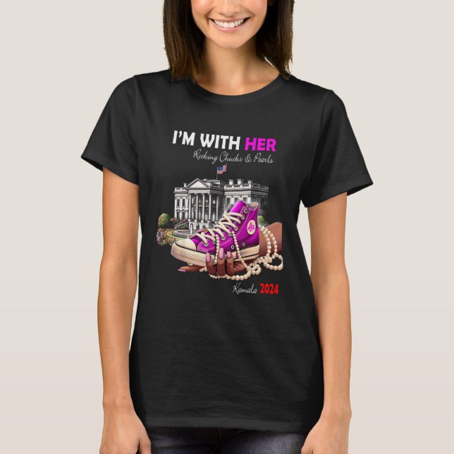 T-shirt Harris 2024 I'm With Her Rocking (Devant)