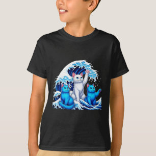 T-shirt Harris Blue Cats Wave Funny Pour Les Propriétaires