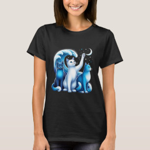 T-shirt Harris Blue Cats Wave Kamala Funny Pour Amoureux d