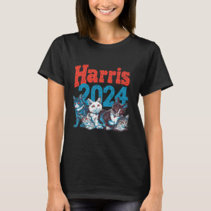 T-shirt Harris Election Cat Lady 2024 Démocrate Crazy Kitt