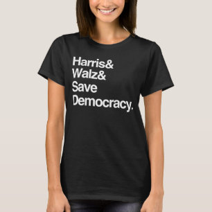 T-shirt Harris et Walz et Save Democracy