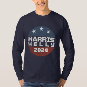 T-shirt Harris Kelly 2024 Vintage Red Blue Campagne