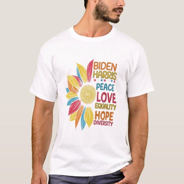 T-shirt Harris Paix Amour Égalité (Devant)