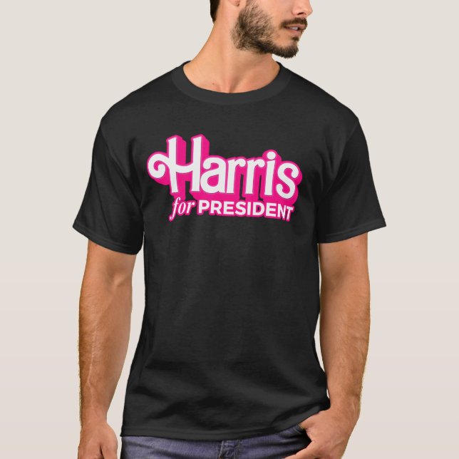 T-shirt Harris pour le président Pink Style (Devant)