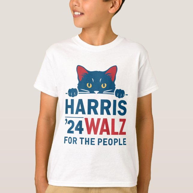 T-shirt Harris Waltz 2024 Pour Les Gens Drôle Chat Lady Ka (Devant)