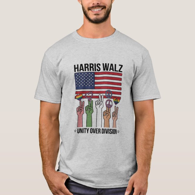 T-shirt Harris Waltz 2024 Unité sur division (Devant)