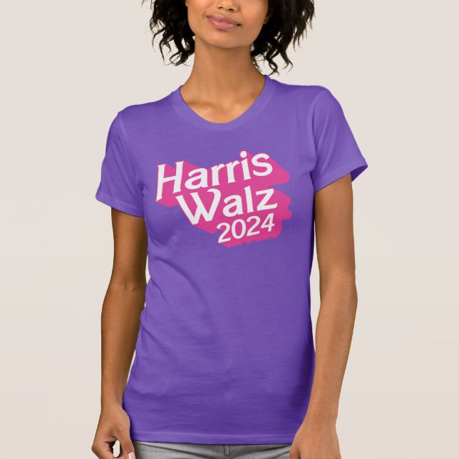 T-shirt Harris Walz 2024 Pink (Devant)