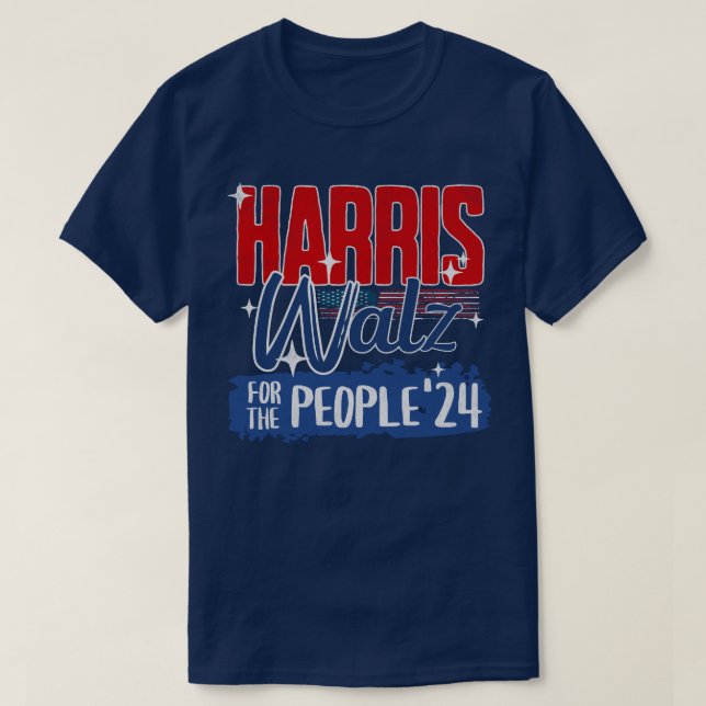 T-shirt Harris Walz 2024 Pour le Peuple Élection Démocrate (Design devant)