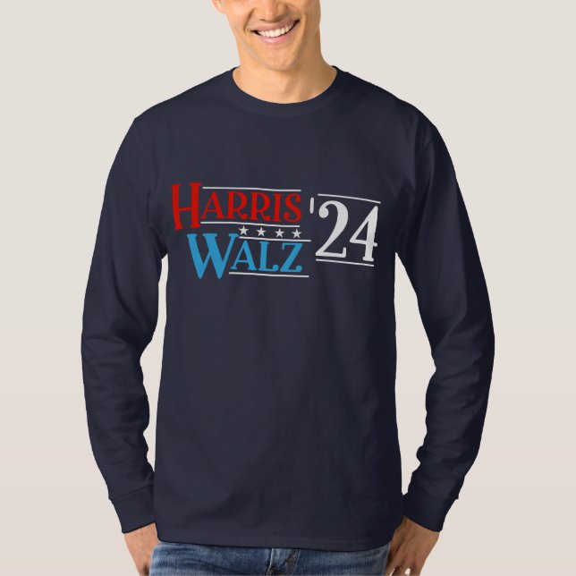 T-shirt Harris Walz 2024 pour le président (Devant)