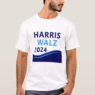 T-shirt Harris Walz 2024 pour le président Blue Wave