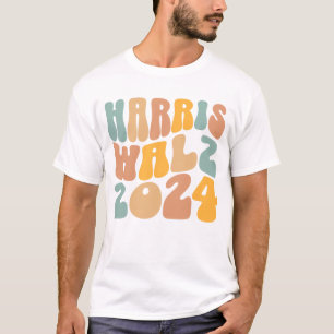 T-shirt Harris Walz 2024 Tendance Vague Bohème
