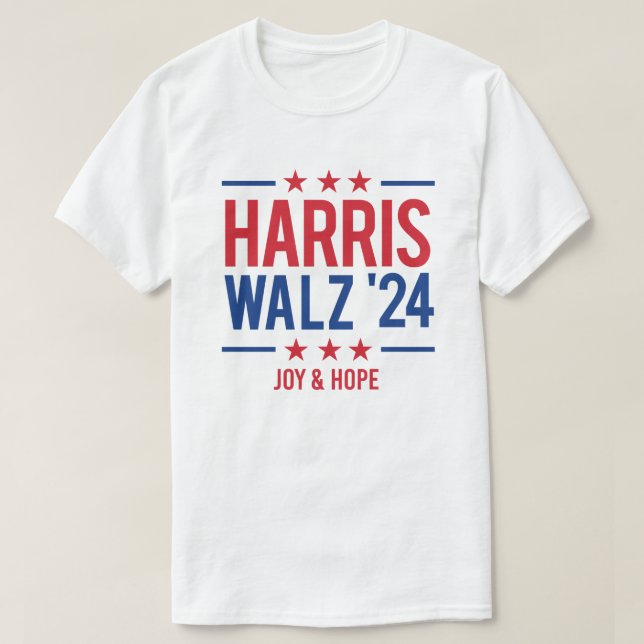 T-shirt Harris Walz '24 - Joy and Hope (Design devant)