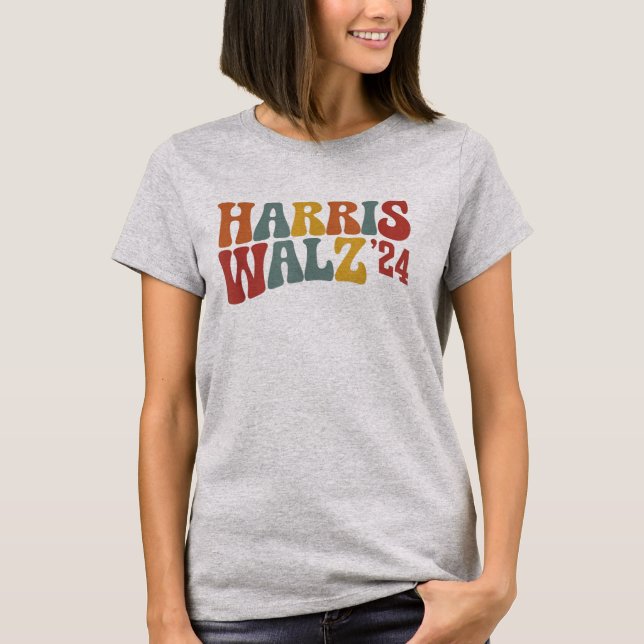 T-shirt Harris Walz 24 Président USA America 2024 Election (Devant)