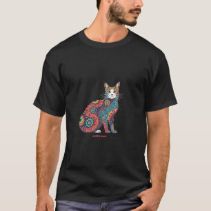 T-shirt HARRIS WALZ Chat psychédélique Mandala T Shirt