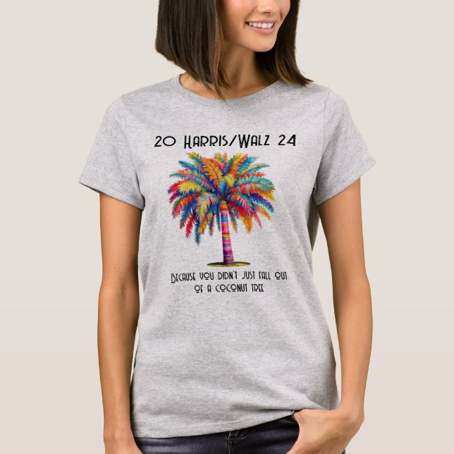 T-shirt Harris/Walz Coconut Tree (Devant)
