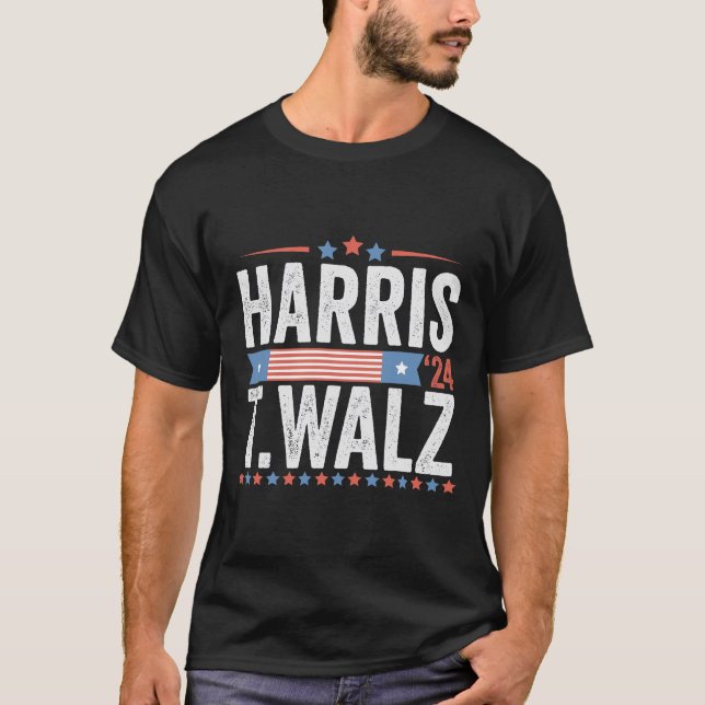 T-shirt Harris Walz Élection 2024 Kamala Tim Waltz (Devant)