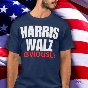 T-shirt Harris Walz ÉVIDEMMENT   Harris Walz 2024 Évidemme