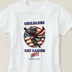 T-shirt Harris Walz Les Dames de Chat Enfant Unite Héros C