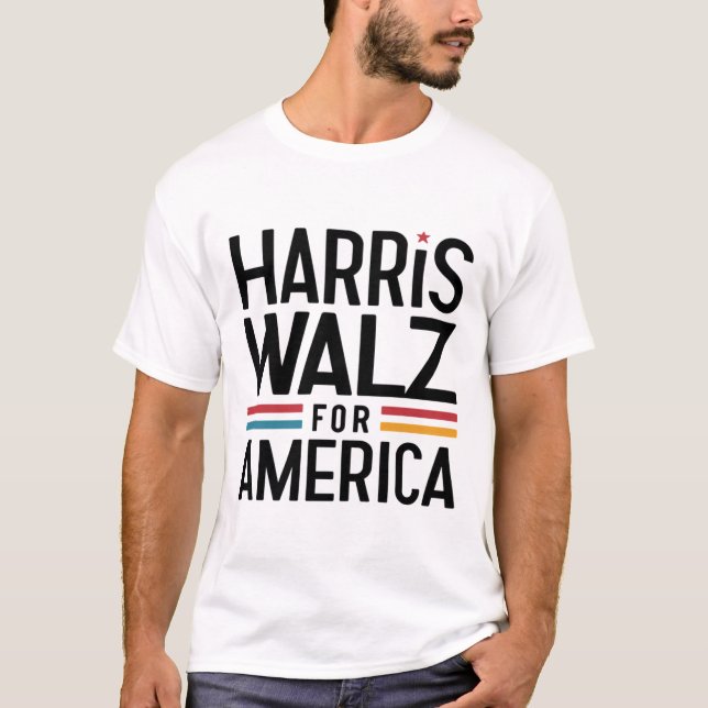 T-shirt harris walz pour l'amérique (Devant)