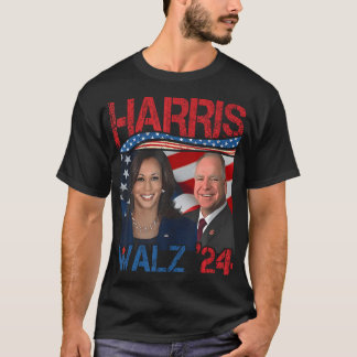 T-shirt Harris Walz Waltz 2024 Retro Vintage détendu De