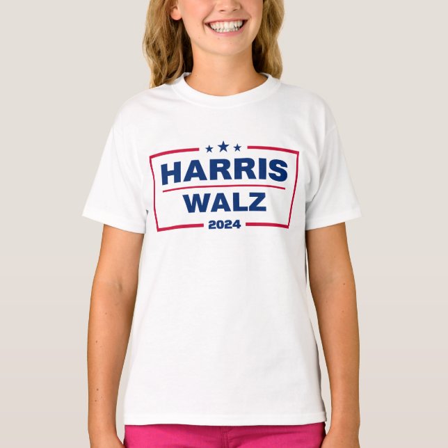 T-shirt Harris Wlaz 2024 Kamala Harris Tim Walz Election (Devant)