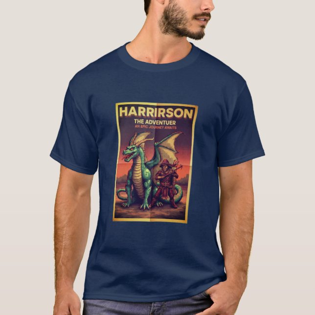 T-shirt Harrison le Voyageur – Concept d'esprit d'aventure (Devant)