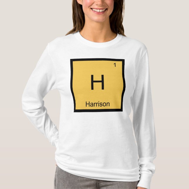 T-shirt Harrison  Nom Chimie Élément Tableau Périodique (Devant)