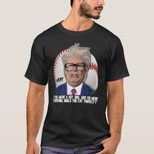 T-shirt HARRY CARAY Hot Dog funny (Devant)