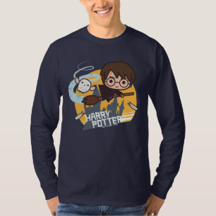 T-shirt Harry et Hedwig en Cartoon Volant au-dessus de Pou