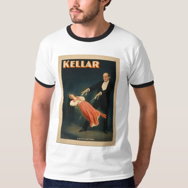 T-shirt Harry Kellar exécute la magie de la lévitation (Devant)