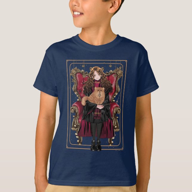 T-shirt HARRY POTTER™ | Anime Hermione Granger assis (Devant)