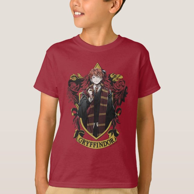 T-shirt HARRY POTTER™ | Anime Ron Weasley Blason de la Mai (Devant)