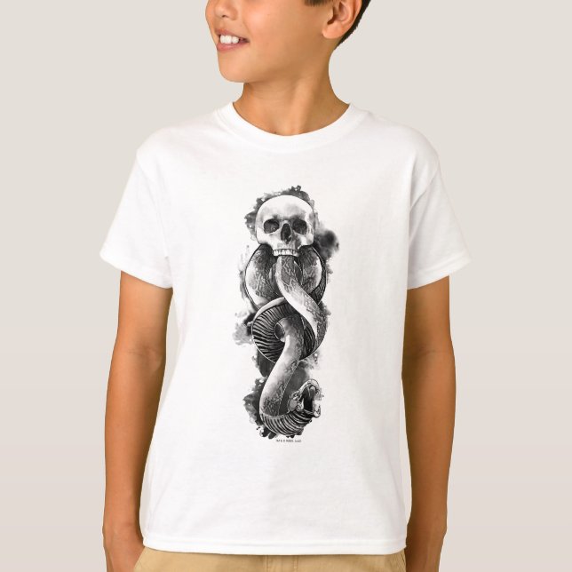 T-shirt Harry Potter | Aquarelle de marque foncée (Devant)